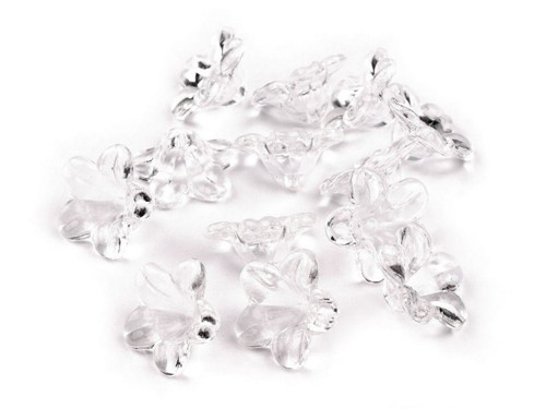 Plastové zvonečky 12 mm (40ks) - transparentní