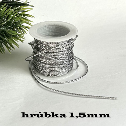 Vánoční dekorační provázek-tloušťka 1,5mm - 1m