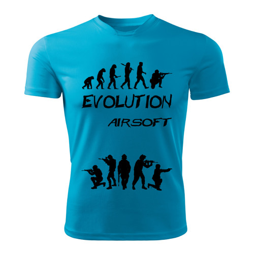 AIRSOFT tričko Evolution tyrkysové