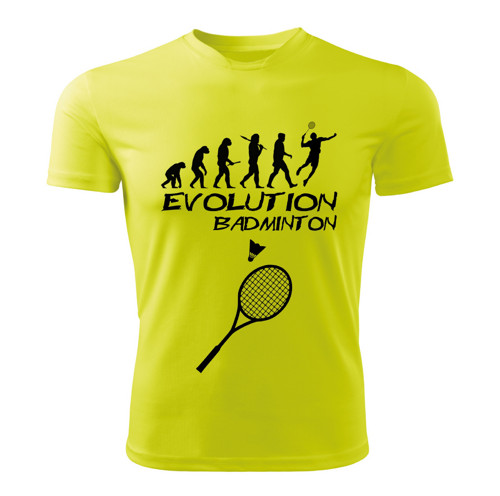 BADMINTON tričko Evolution limetkové — foto 1
