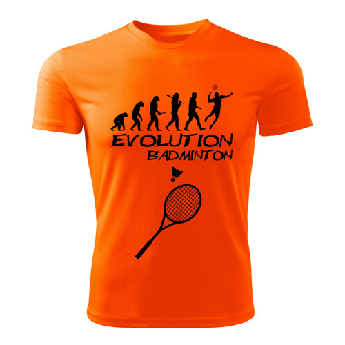 BADMINTON tričko Evolution oranžové