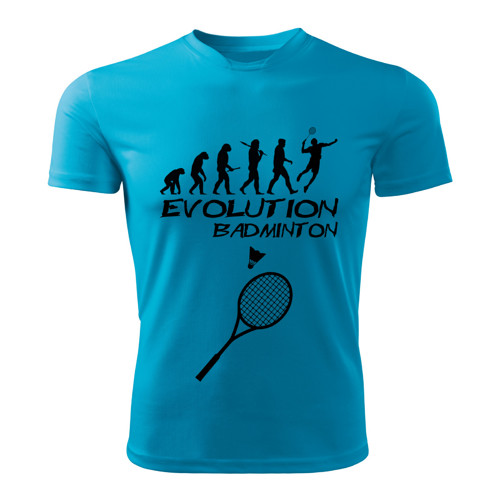 BADMINTON tričko Evolution tyrkysové