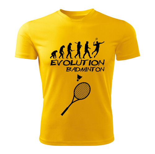 BADMINTON tričko Evolution žluté — foto 1