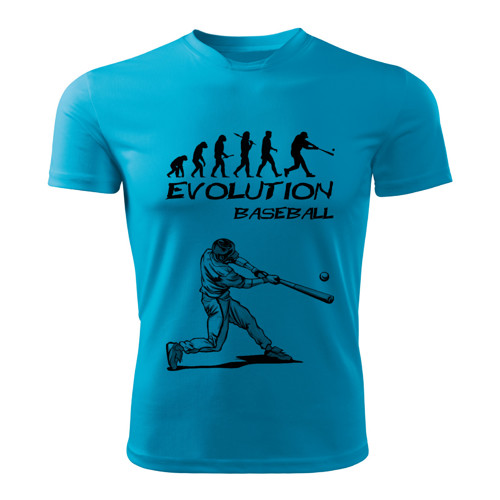 BASEBALL tričko Evolution tyrkysové