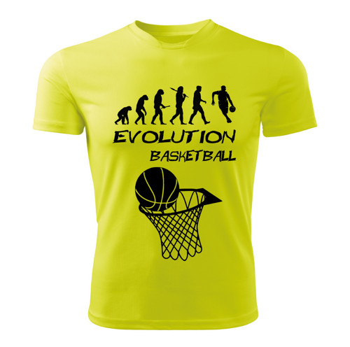 BASKETBALL tričko Evolution limetkové