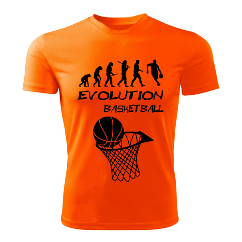 BASKETBALL tričko Evolution oranžové