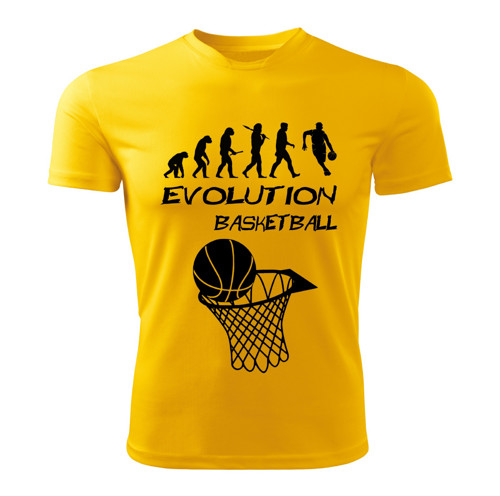 BASKETBALL tričko Evolution žluté