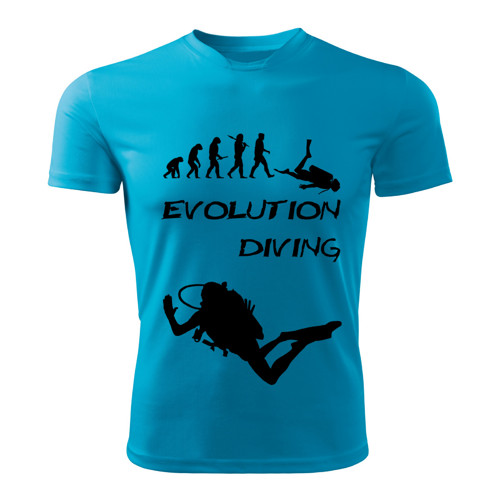 DIVING tričko Evolution potápění tyrkysové