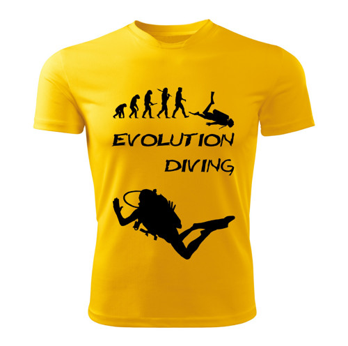 DIVING tričko Evolution potápění žluté — foto 1