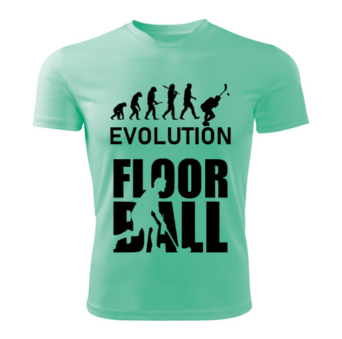 FLOORBALL tričko Evolution mátové — foto 1