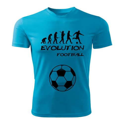 FOTBAL tričko Evolution FOOTBALL tyrkysové