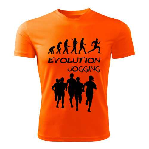 BĚH tričko Evolution JOGGING oranžové