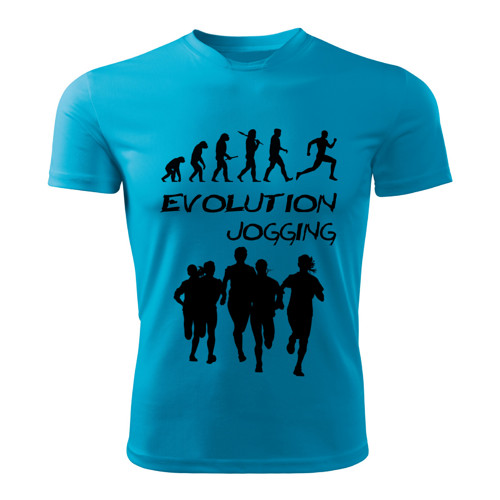 BĚH tričko Evolution JOGGING tyrkysové