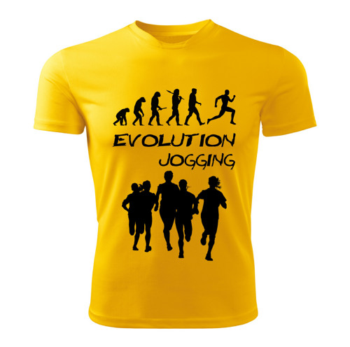 BĚH tričko Evolution JOGGING žluté