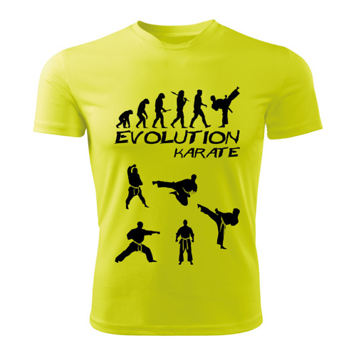 KARATE tričko Evolution limetkové