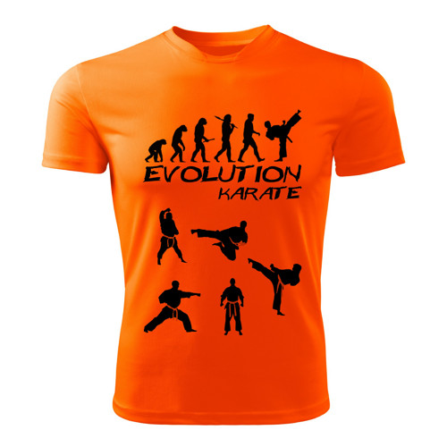 KARATE tričko Evolution oranžové