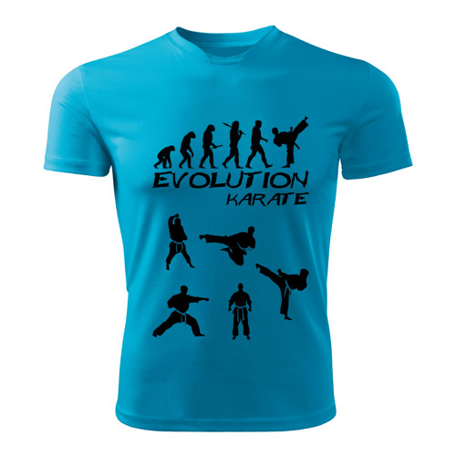 KARATE tričko Evolution tyrkysové