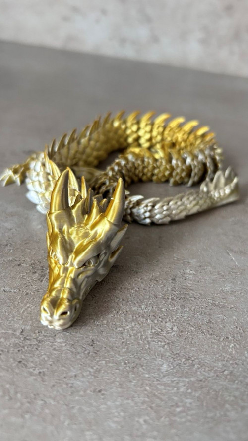3D tištěný drak – flexibilní figurka, dekorace