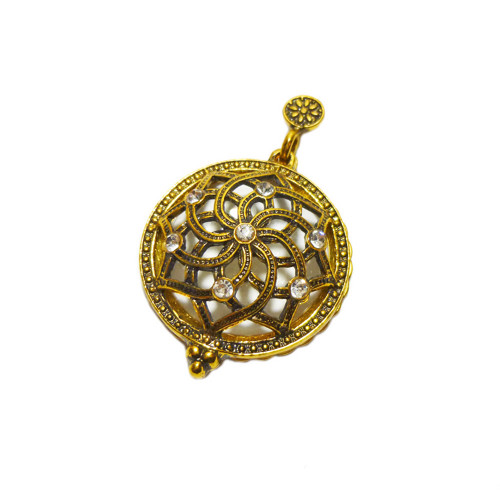3D amulet s lupou starozlatý 35mm, 1ks
