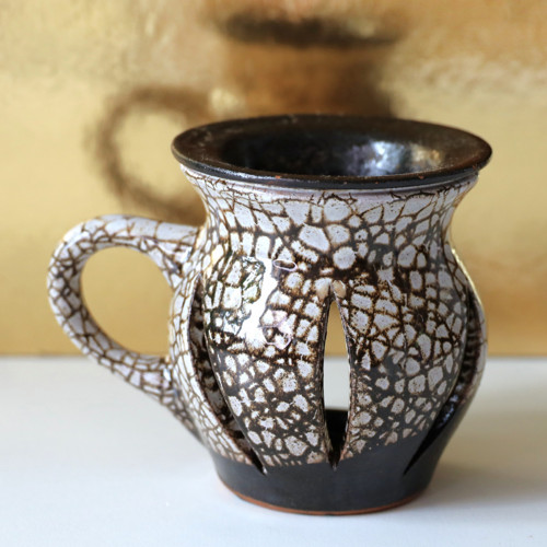 Svícen na olejíček nebo kadidlo s ouškem, 9x8 cm