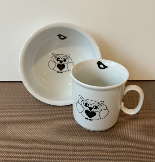 Dětská sada porcelánu - Sova — foto 1