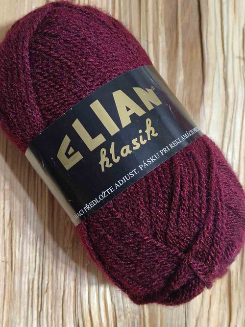 Pletací příze Klasik 50 g barva 129 bordo