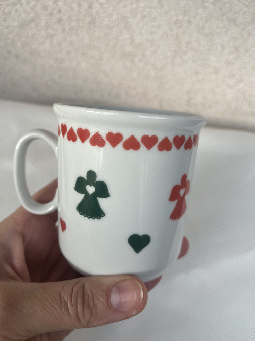 Dětský, porcelánový hrnek - Andělé
