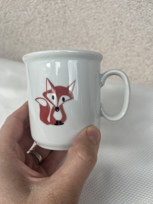 Dětský, porcelánový hrnek - Lištičky