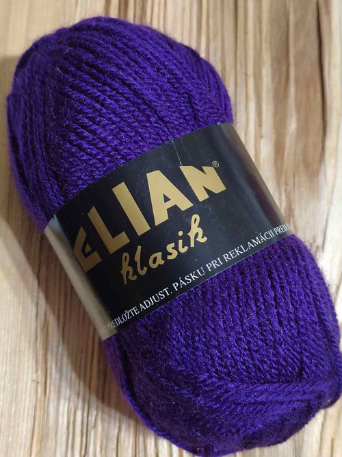 Pletací příze Klasik 50 g barva 3374 fialová tmavá