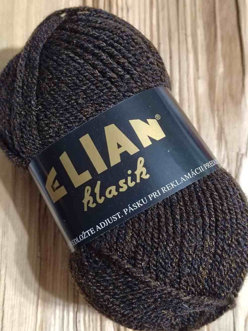 Pletací příze Klasik 50 g barva 1444 hnědá tmavá