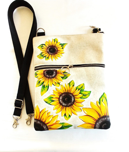 Crossbody kabelka s kapsou-SLUNEČNICE