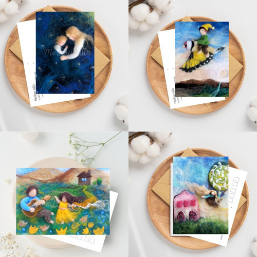 Set 4 pohlednic – Radost a láska