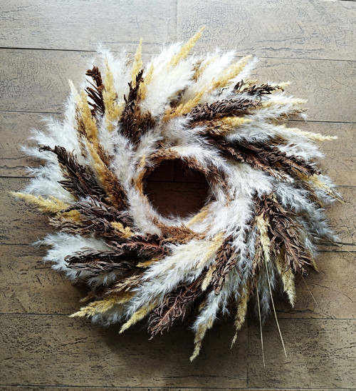 BOHO Věnec - Pampas a pérovník pštrosí