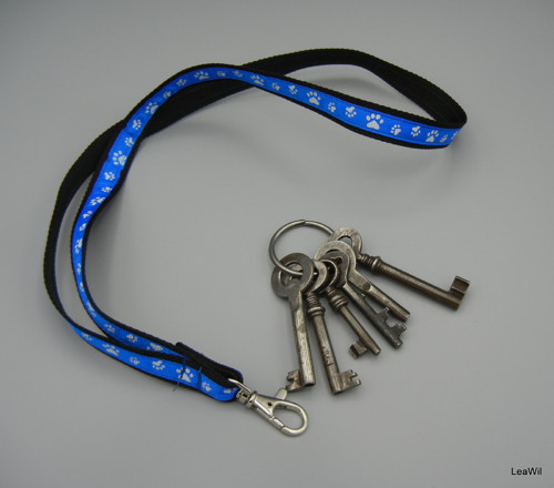 Klíčenka na krk 1,5cm král. modrá