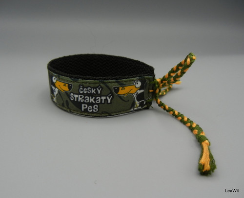 Náramek 2cm český strakatý pes maskáč II