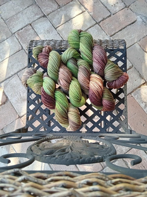 1. Ručně barvená příze, 100% merino vlna