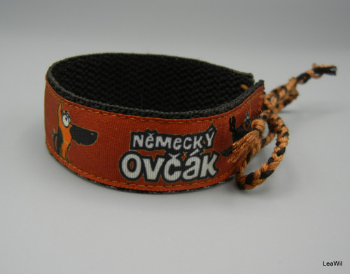 Náramek 2cm německý ovčák