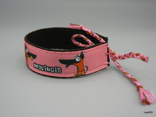 Náramek 2cm malinois růž