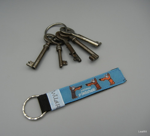 Klíčenka taft 2cm pinč - pásek s očkem