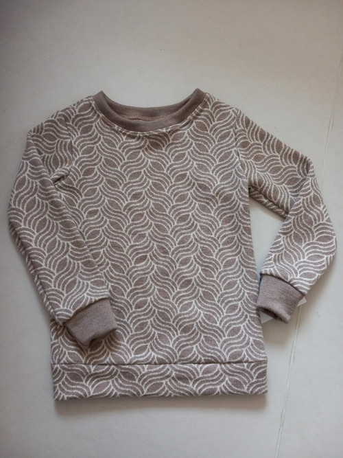 Merino tričko 98 Taupe vlnky