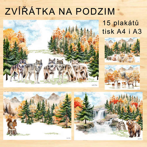 Zvířátka Na Podzim - Plakáty v Pdf