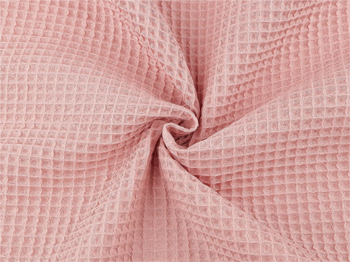 Bavlněná vaflovina šíře 160 cm (10cm) - pudrová