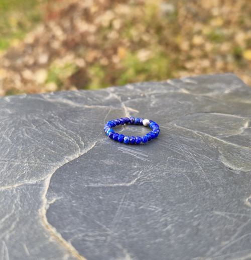 Lapis lazuli*broušené rondelky*0,3 cm*prsten