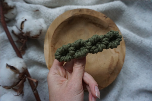 Macramé spona Khaki — foto 1