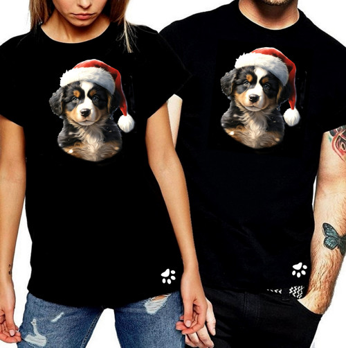 Bernský Salašnický Pes Vánoční Tričko Unisex