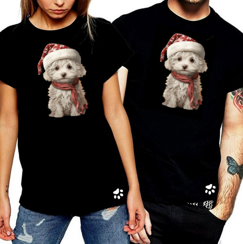 Maltézáček Vánoční Tričko Unisex