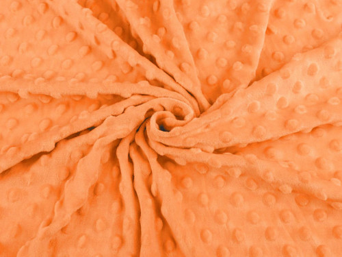 Minky s 3D puntíky šíře 160 cm (10cm) - oranžová