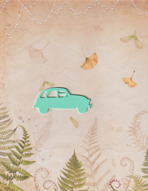 Auto z pěnovky - modré mátové (5 ks)
