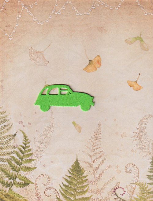 Auto z pěnovky - zelené světlé (5 ks)