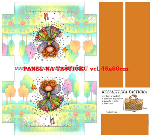 Panel na taštičku bavlna